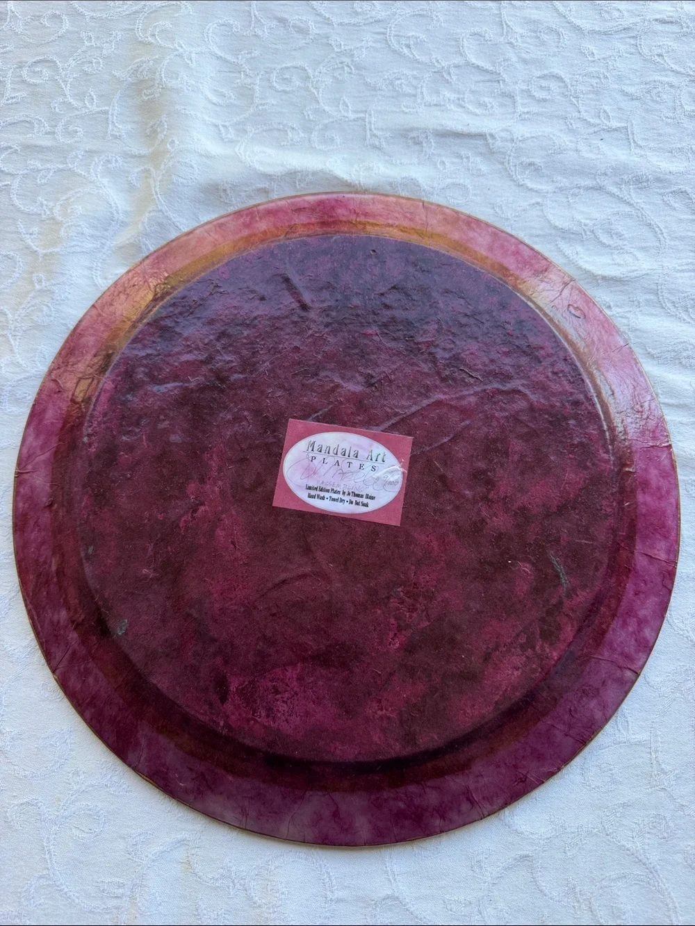 Mandala Art Plate limited edition 9/100 by Jo Thomas Blaine “Assembling “ 13”